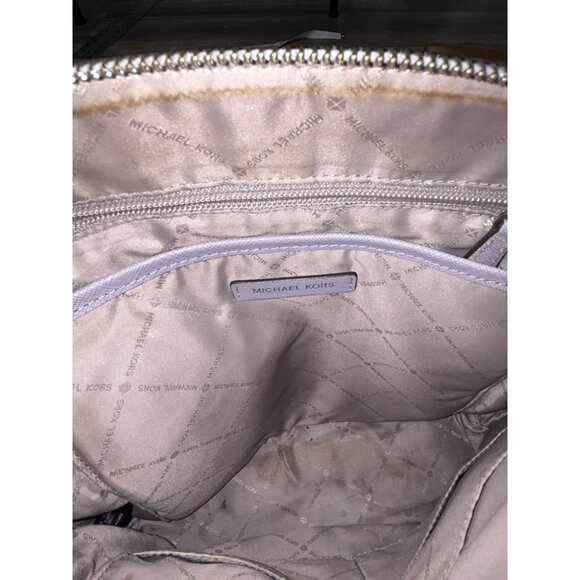 MICHAEL KORS Large EMMY Leather Backpack bag purse Lilac Purple With Zip Pouch main image 8